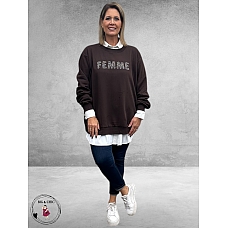 KAFFE CURVE Sweatshirt FEMME Black Coffee